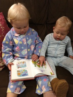 Free Bibles for Bubs - Ashleigh and Walter reading their Toddler Bible